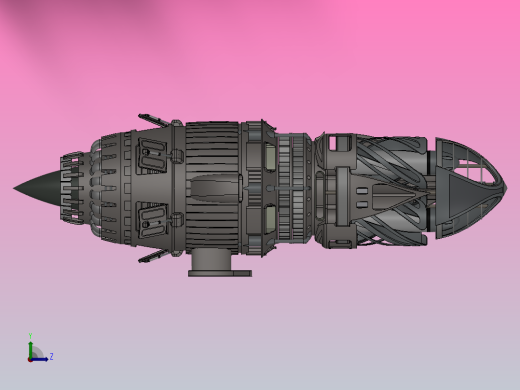 涡轮增压发动机左视缩略图