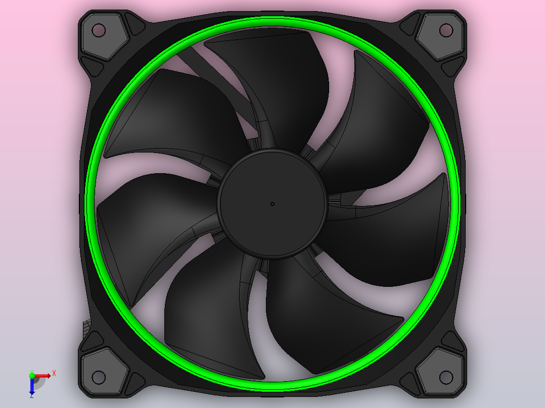 冷却风扇俯视图