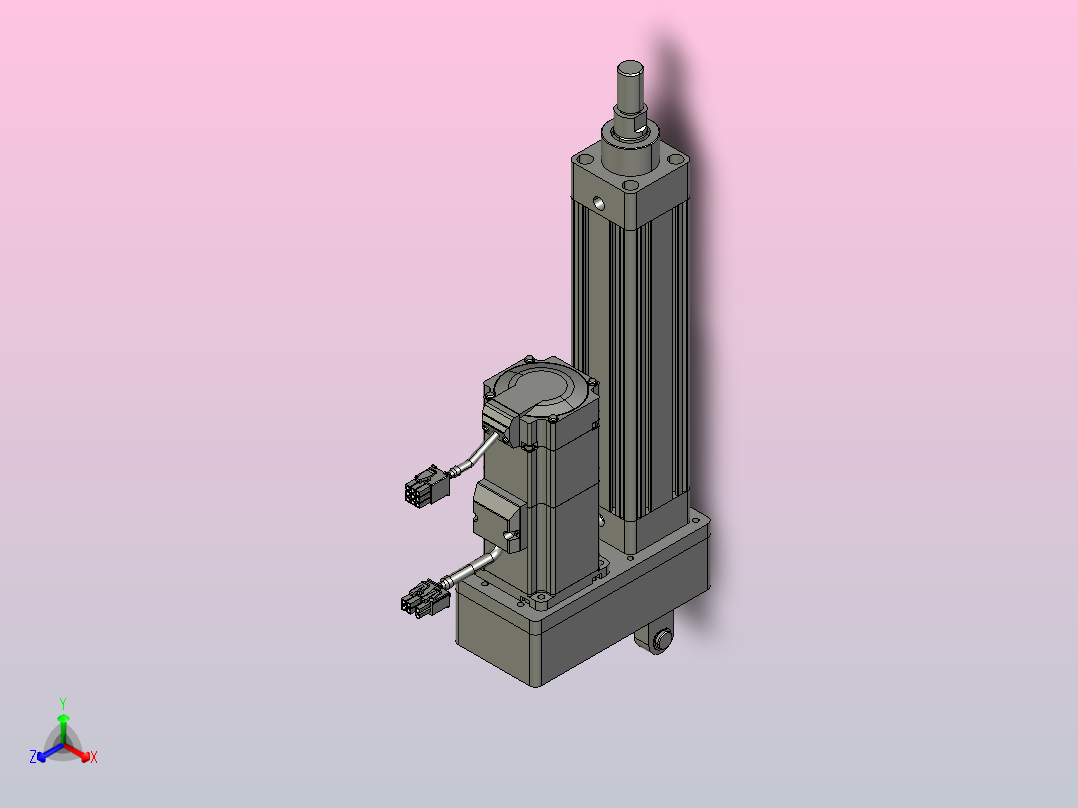 轻载电动缸TPA-ESR40-1210C-L100-MR-CB-W-P40-C3主视图