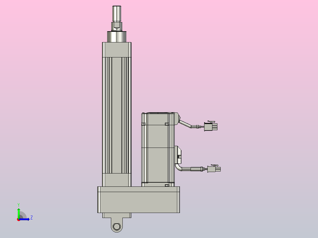 轻载电动缸TPA-ESR40-1210C-L100-MR-CB-W-P40-C3左视图