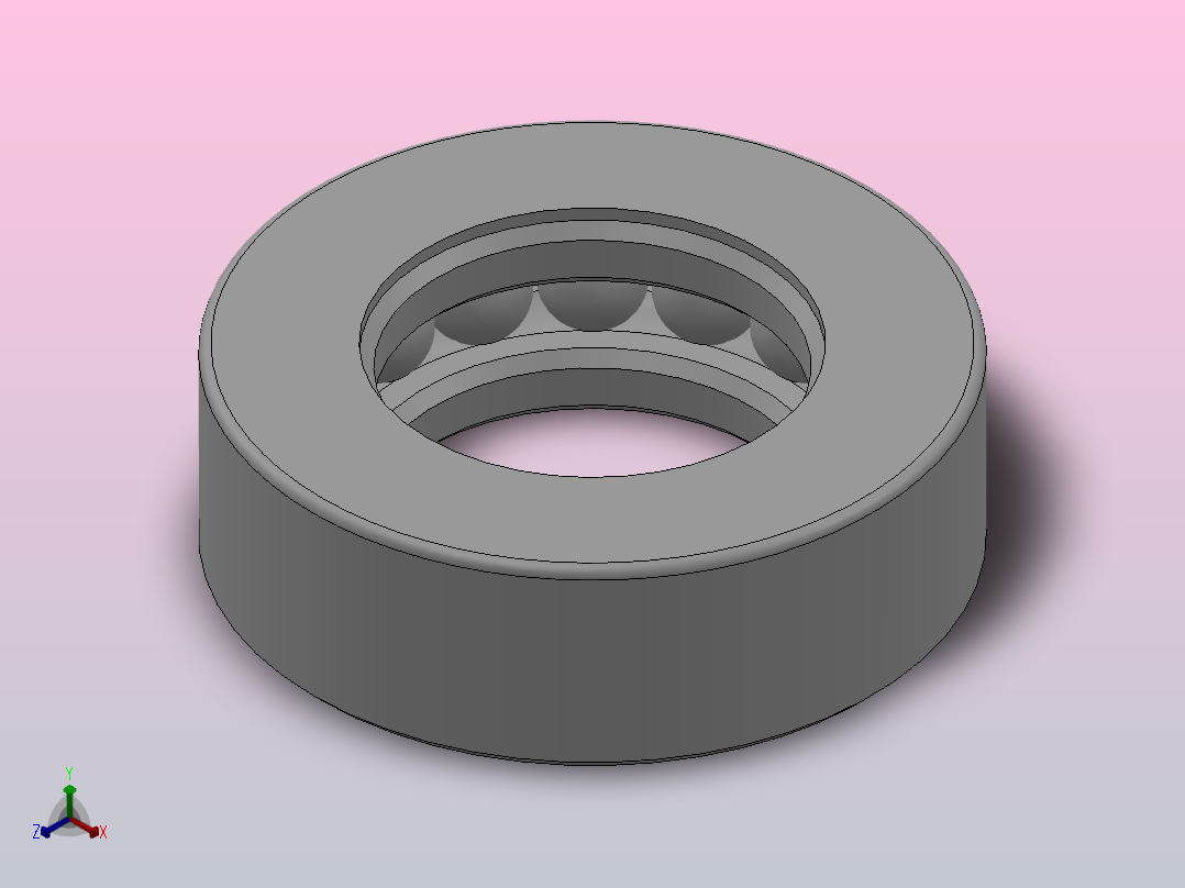 汽车转向节用推力球轴承（50000ZS型）_51206 ZS正等轴测图