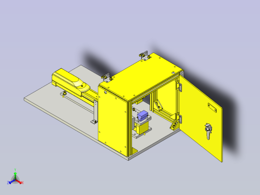 一款滑动部位保护罩机构3D图