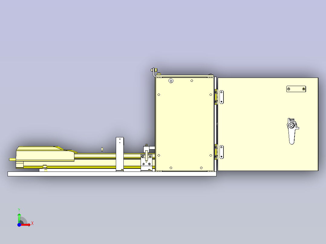 一款滑动部位保护罩机构3D图前视图