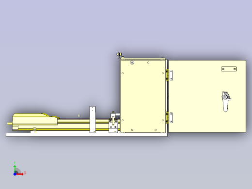 一款滑动部位保护罩机构3D图前视缩略图