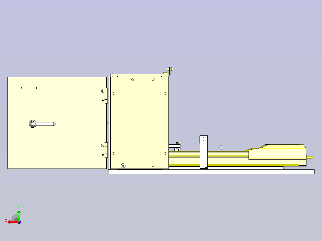 一款滑动部位保护罩机构3D图后视图