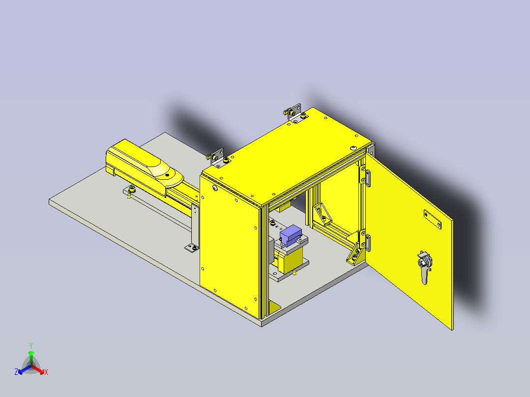 一款滑动部位保护罩机构3D图正等轴测图