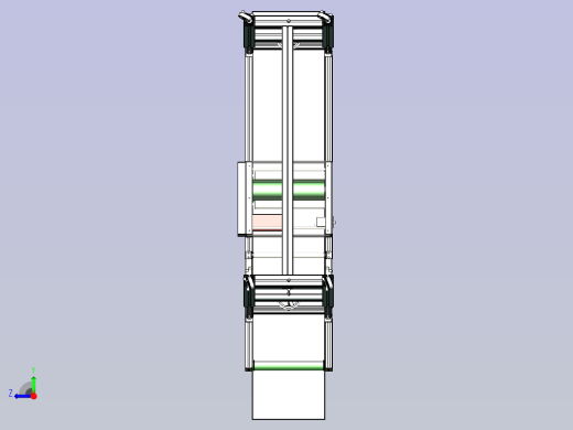 2m长 400mm宽输送带3D模型右视缩略图
