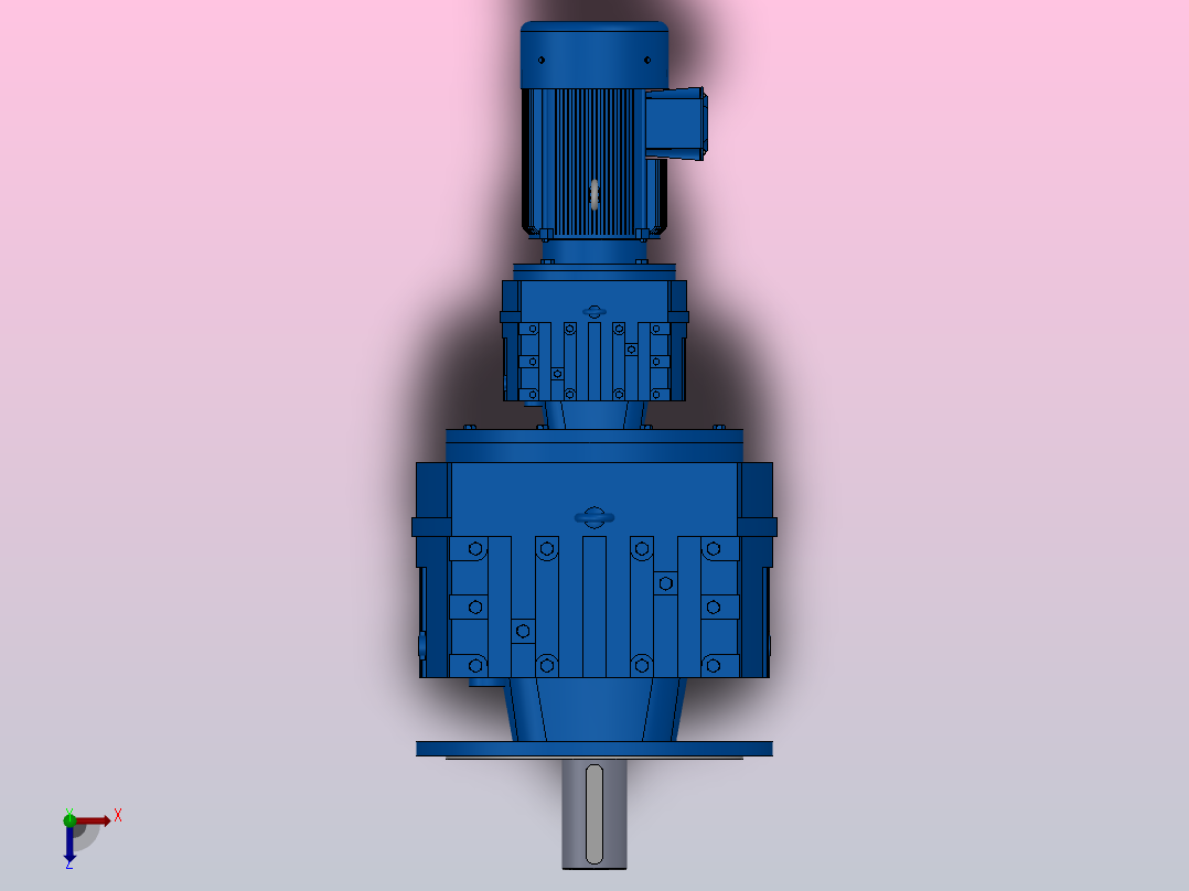 RF167R97法兰轴伸式组合型斜齿轮减速机RF167R97-Y7.5-4P-132M-M1-0°-Φ660俯视图