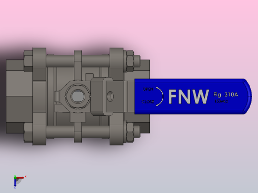 FNW-FNW310ASWH三片式内螺纹球阀俯视缩略图
