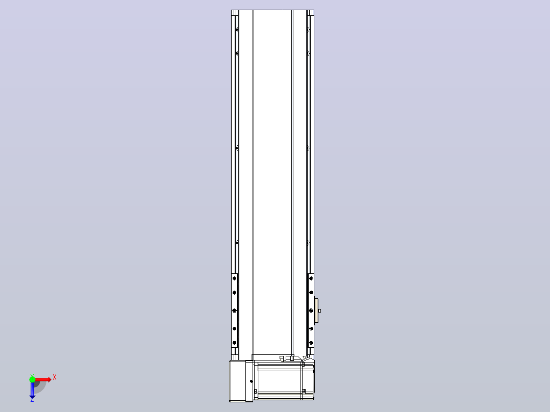 皮带直线轴半封闭可选导轨TPA-HNB-175D-140-L450-LU-C-P75-N3俯视图