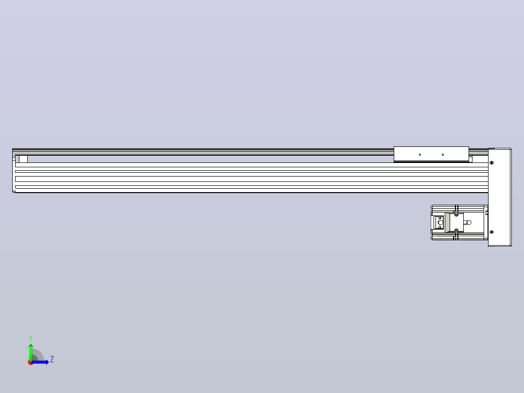 日规模组半封闭丝杆TPA-HNR-140D-2010C-L600-MP-Y-P40-N3左视图