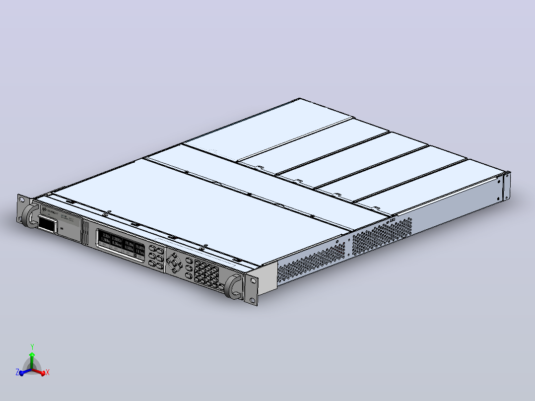 N6700B薄型模块化电源系统主机，400W，4插槽主视图