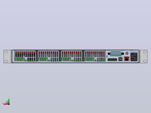 N6700B薄型模块化电源系统主机，400W，4插槽后视缩略图