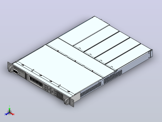 N6700B薄型模块化电源系统主机，400W，4插槽正等轴测缩略图