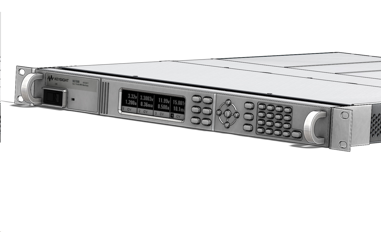 N6700B薄型模块化电源系统主机，400W，4插槽
