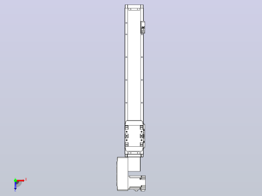 机器人皮带驱动直线轴TPA-GCB-80-P60-L450-QL-M20-N3俯视缩略图