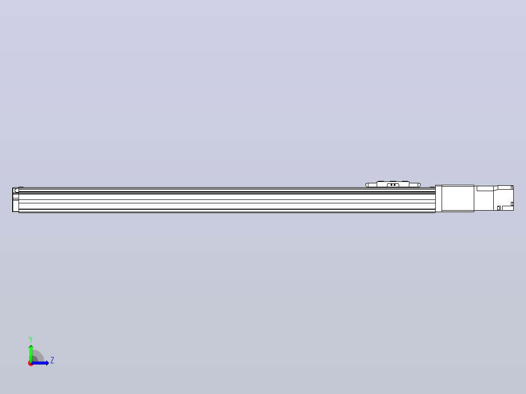 滚珠丝杠直线轴内置导轨TPA-GCR-40-1210C-L550-M-M10-N3左视图