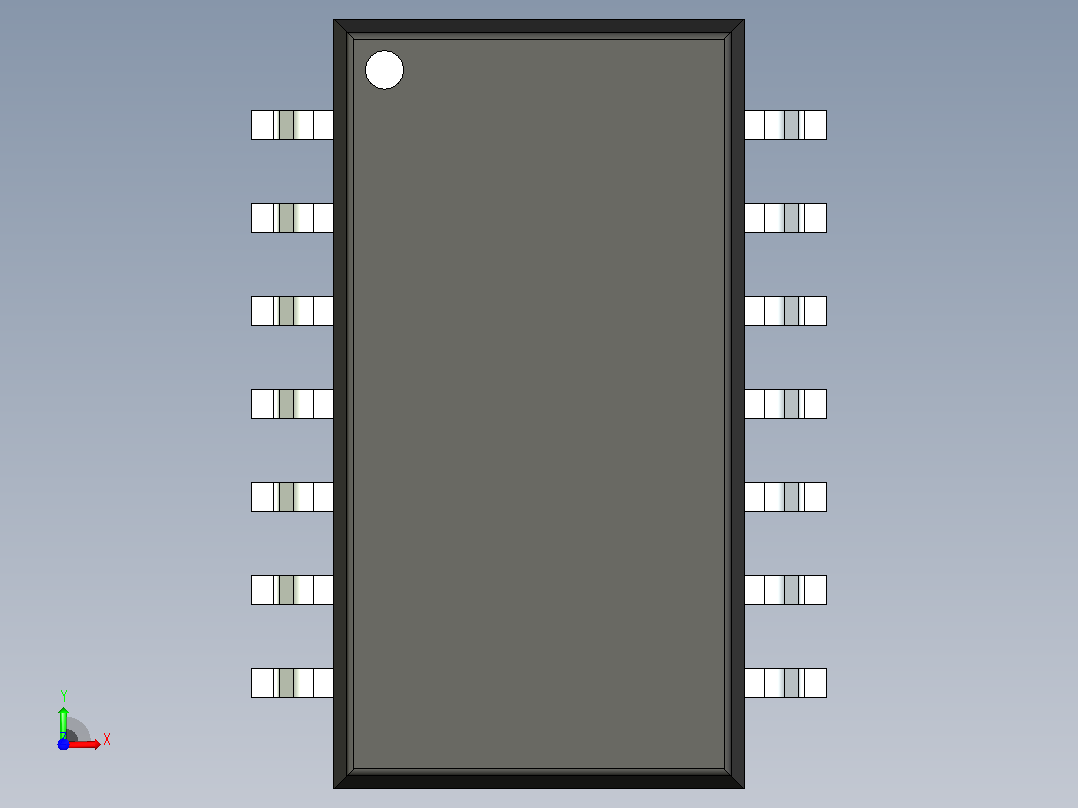 106x SOIC 封装（小外形集成电路）SOIC127P780X200-14N前视图