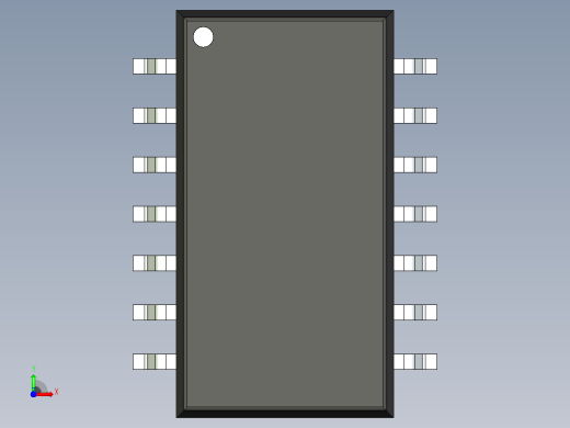 106x SOIC 封装（小外形集成电路）SOIC127P780X200-14N前视缩略图