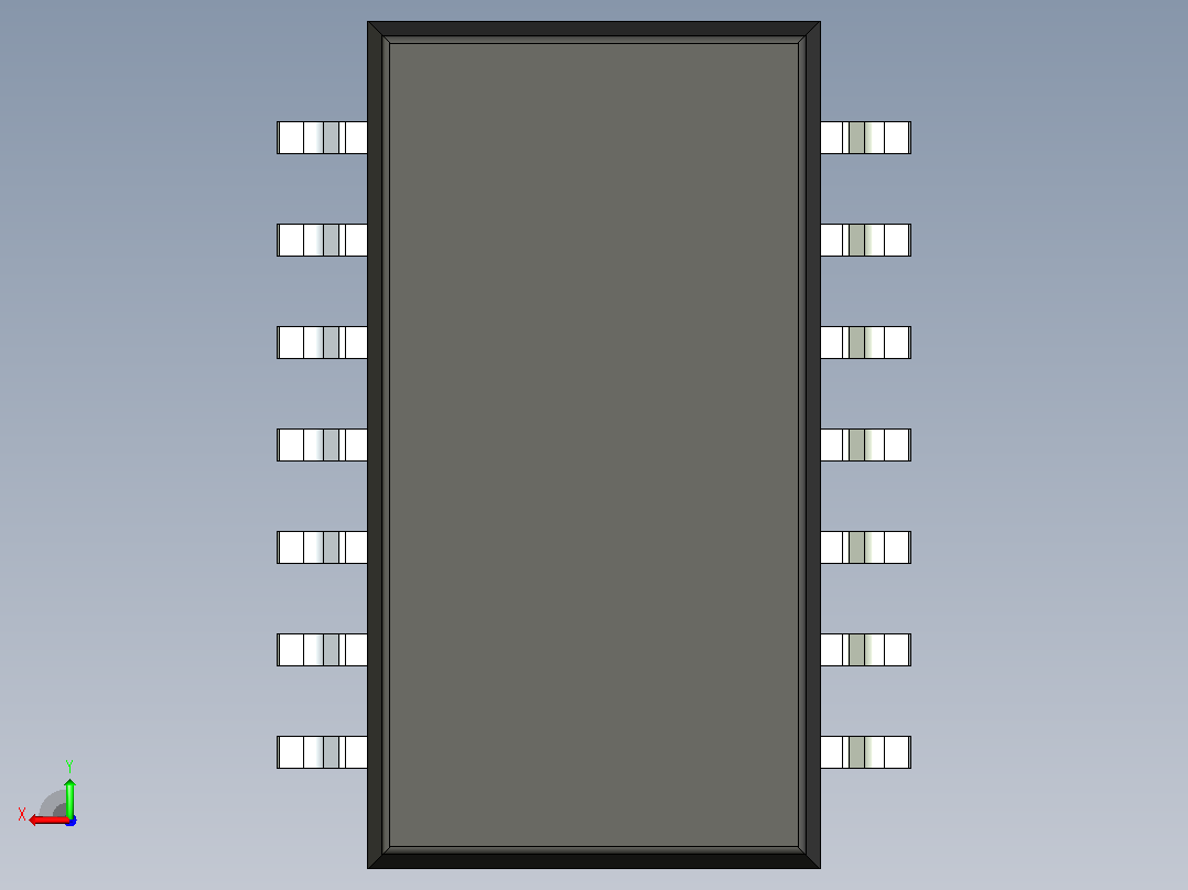106x SOIC 封装（小外形集成电路）SOIC127P780X200-14N后视图