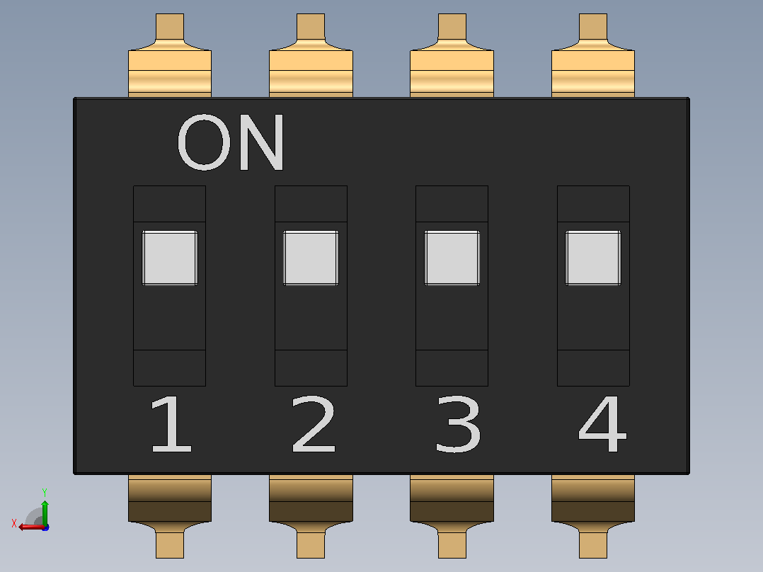 SMD DIP-4开关后视图