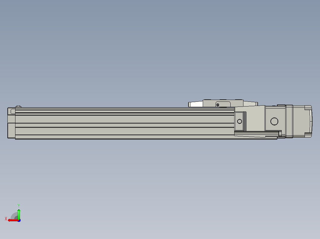GTH4-L#-200-BR-M05-C3 GTH4内嵌式螺杆滑台 电机右折 TOYO滑台后视图