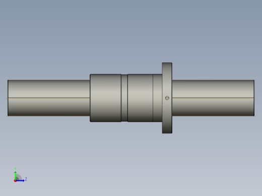 FFZD8010-4滚珠丝杆3D模型左视缩略图