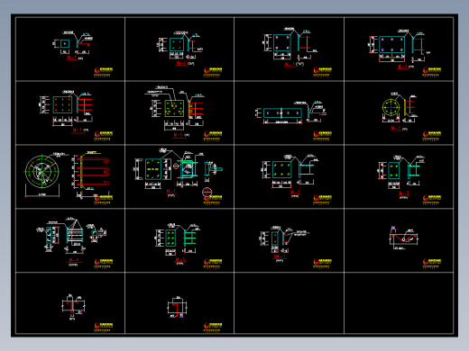 工程通用各种预埋件图(中南设计院通用图)
