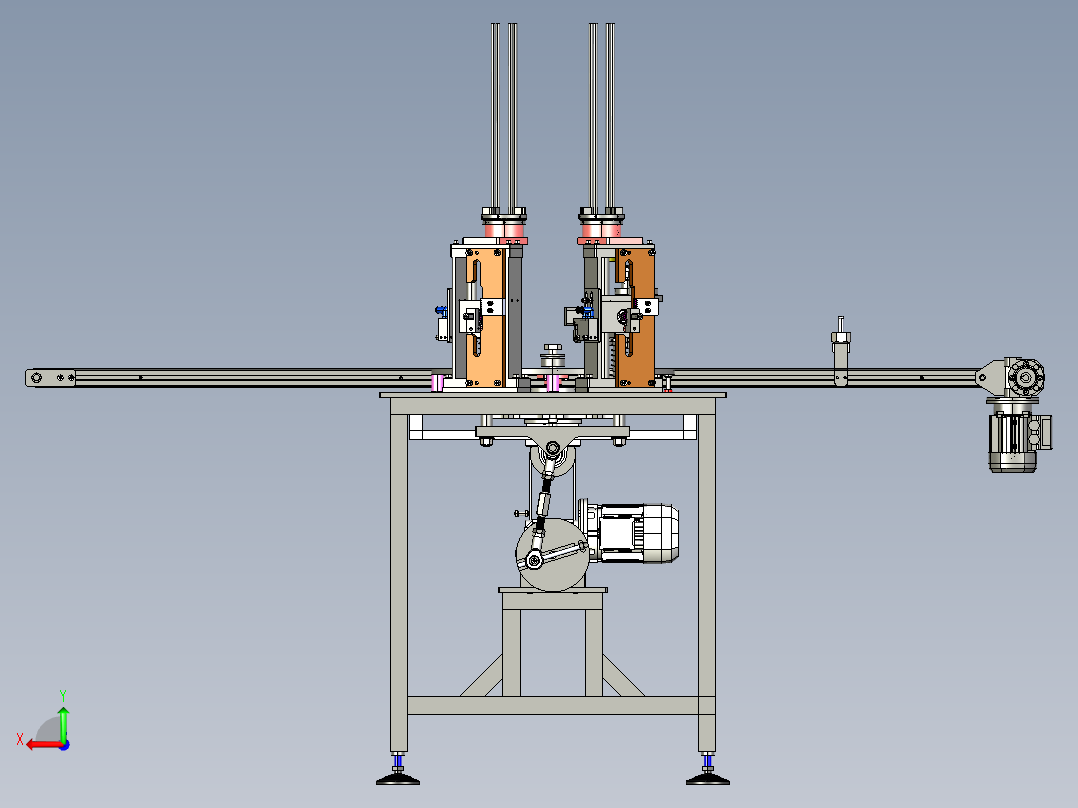 制药机构后视图