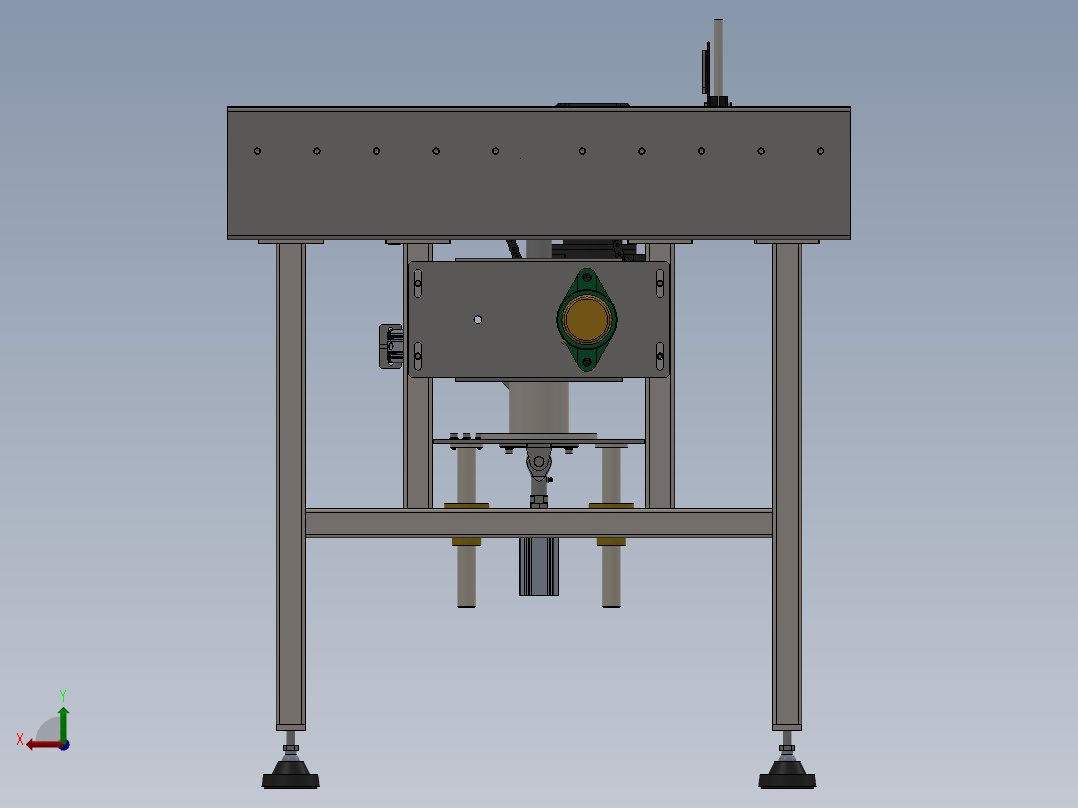顶升旋转滚筒输送线3d图纸 升降旋转平台SW 小型滚筒输送线3d模型后视图
