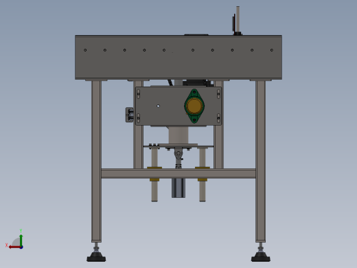 顶升旋转滚筒输送线3d图纸 升降旋转平台SW 小型滚筒输送线3d模型后视缩略图