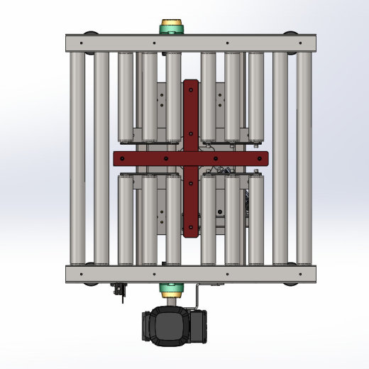 顶升旋转滚筒输送线3d图纸 升降旋转平台SW 小型滚筒输送线3d模型缩略图