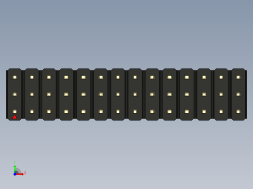 彩色公头100mil（2.54mm）系列-DS1021_black_3x14p_100mil_Type5_rev1.0前视缩略图