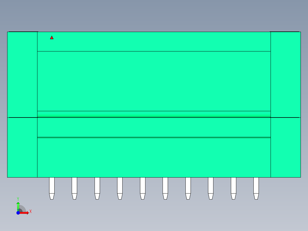 DEGSON 15EDG（公头） 3.5mm 螺钉锁紧，插拔式接线端子 FullPack-15EDGVTM-3.5-20P-14-00AH前视图