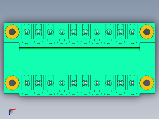 DEGSON 15EDG（公头） 3.5mm 螺钉锁紧，插拔式接线端子 FullPack-15EDGVTM-3.5-20P-14-00AH俯视缩略图
