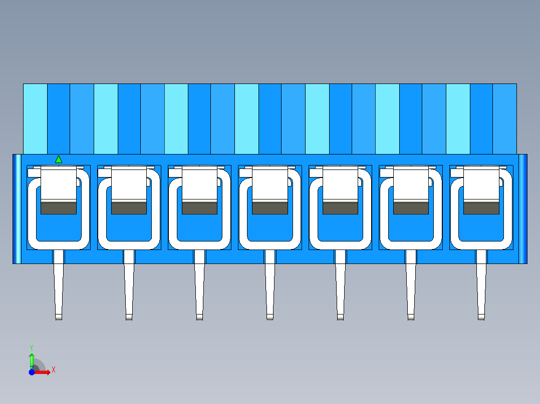 DEGSON DG166 系列 5.0mm 接线端子-DG166-5.0-07P-12-00AH前视图