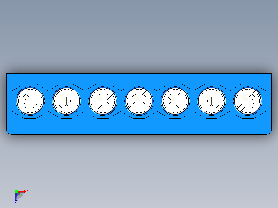 DEGSON DG166 系列 5.0mm 接线端子-DG166-5.0-07P-12-00AH俯视图