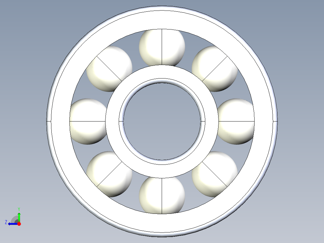 滚珠轴承-FAG BALL BEARING 6200.STEP右视图