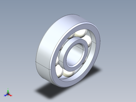 滚珠轴承-FAG BALL BEARING 6200.STEP正等轴测缩略图