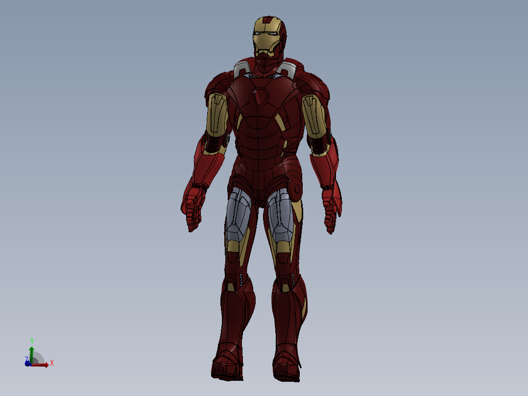 超合金钢铁人主视图