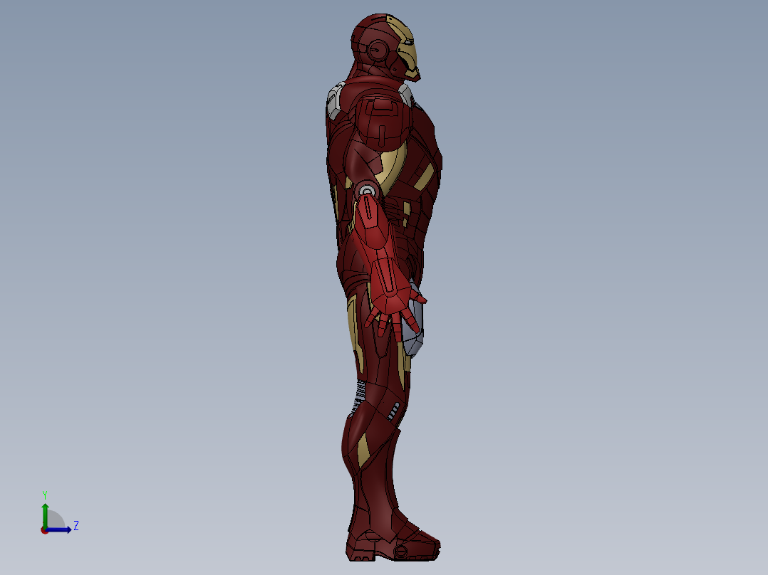 超合金钢铁人左视图