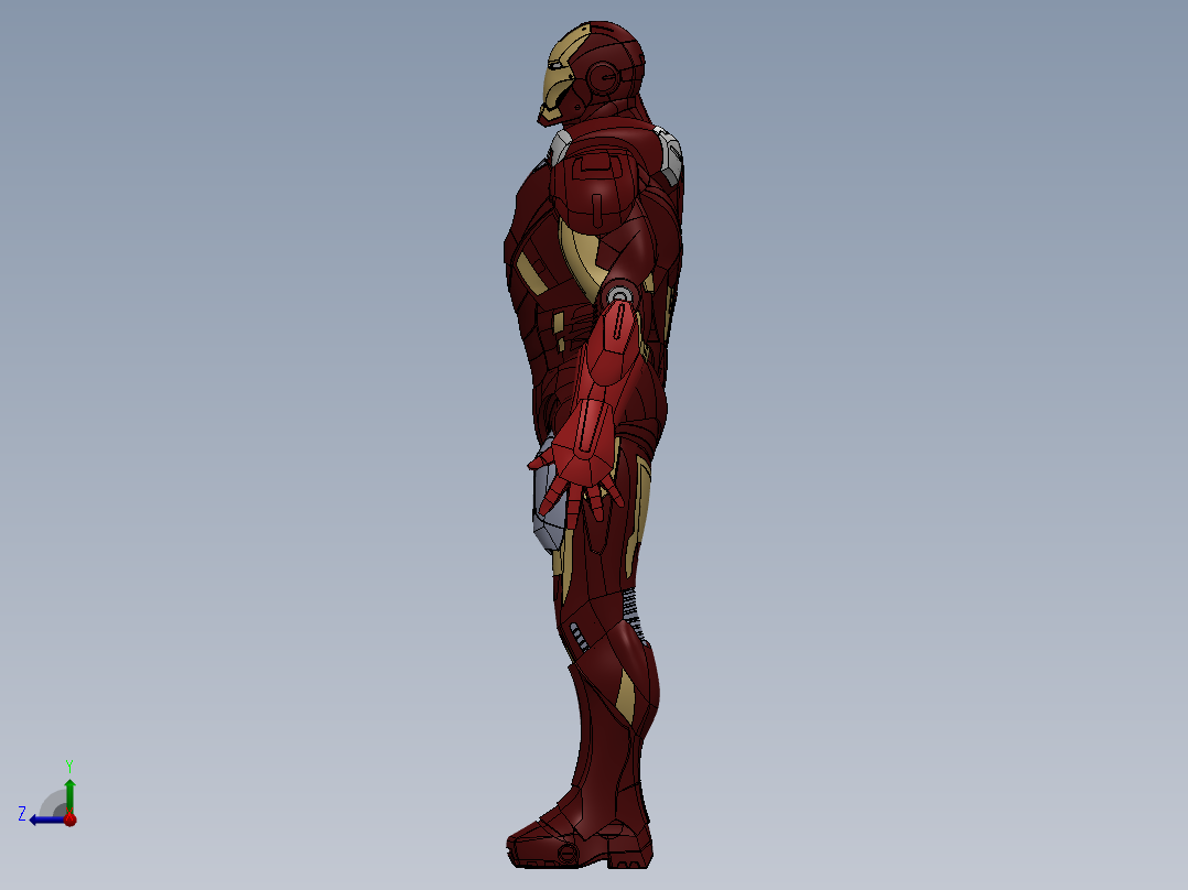 超合金钢铁人右视图