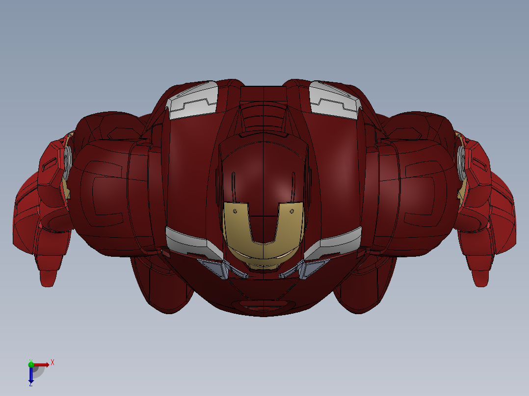 超合金钢铁人俯视图