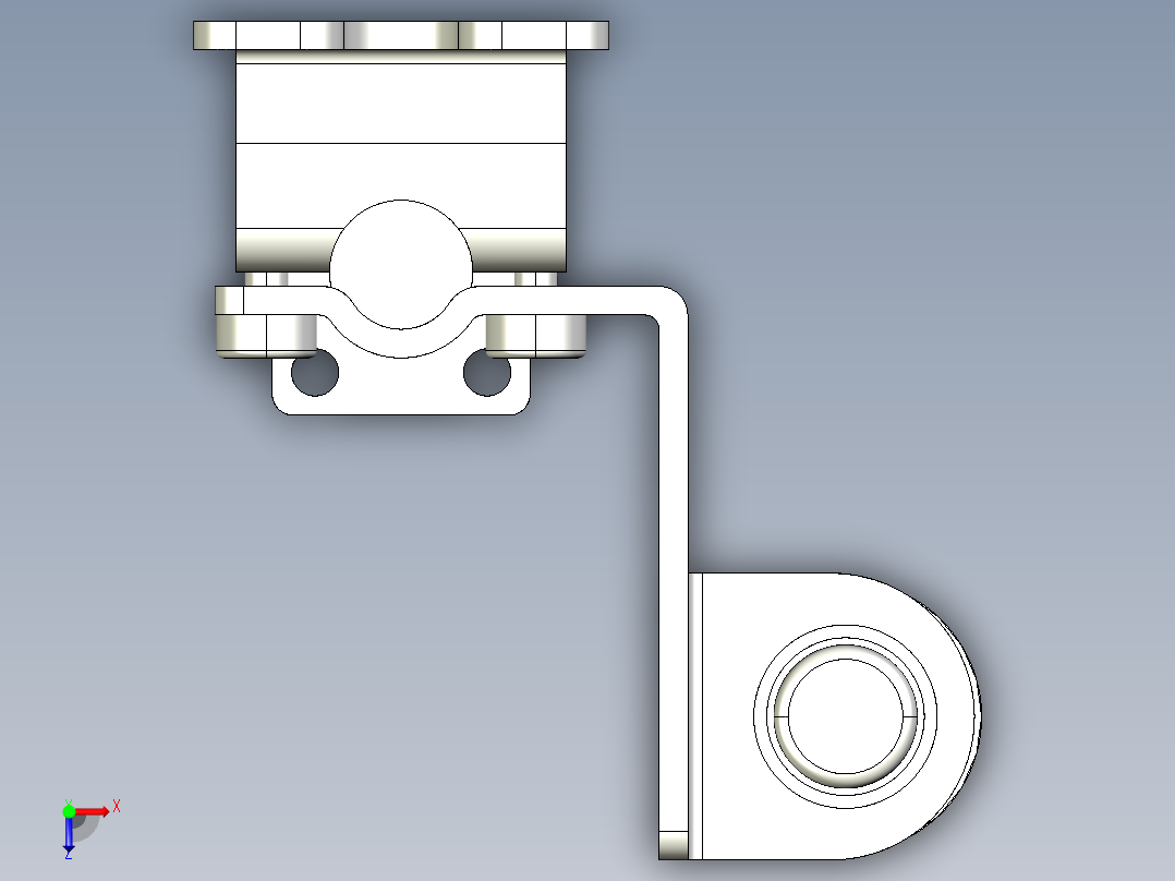 基恩士SL-JB23_back-mount_kc图纸模型俯视图