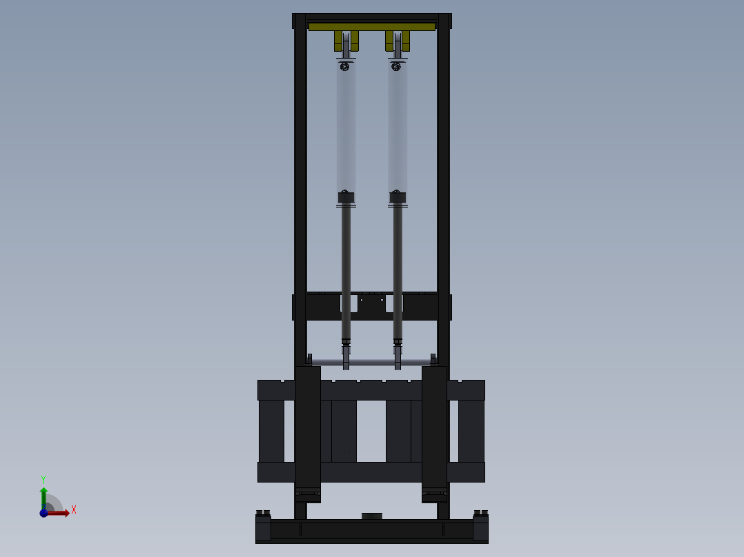 液压升降提升机构前视图