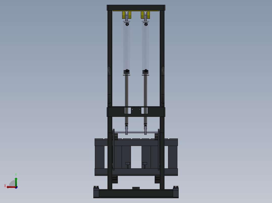 液压升降提升机构后视图