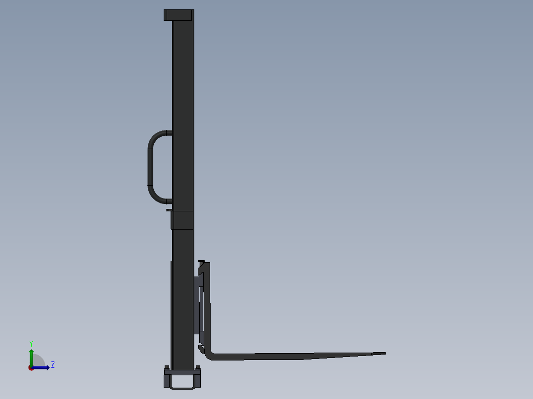 液压升降提升机构左视图