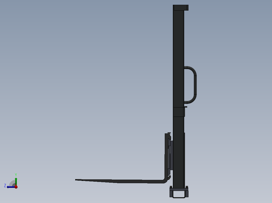 液压升降提升机构右视图