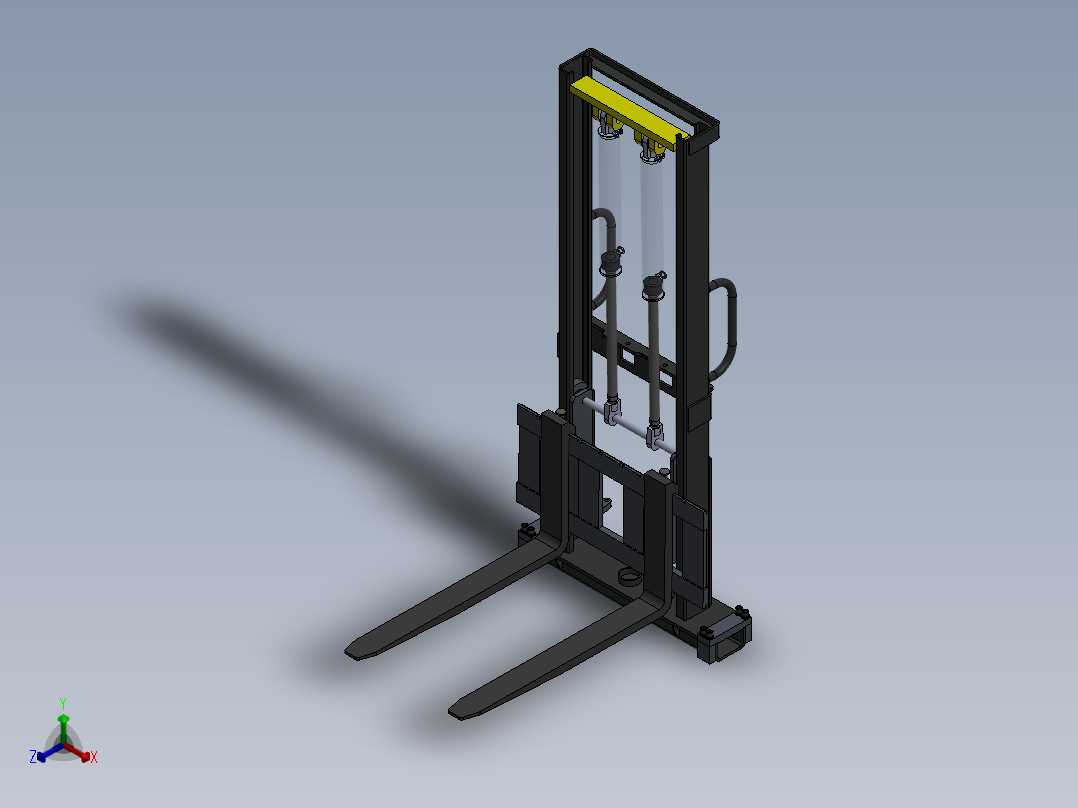 液压升降提升机构正等轴测图