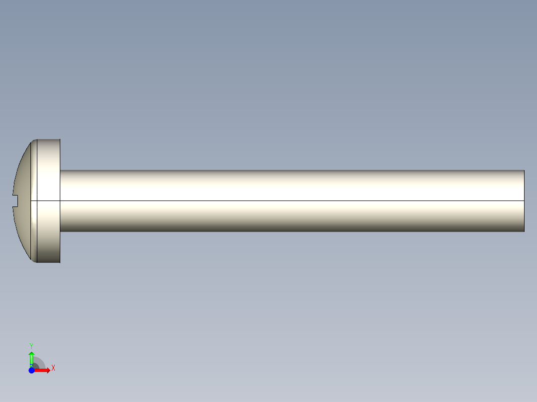 螺丝 M6 十字盘头-M6x45 Screw head.STEP前视图